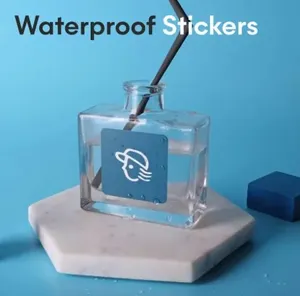 Custom Waterproof Glossy Premium Vinyl <b>Sticker</b> Sheet/Roll Durable UV Printed <b>Logo</b> Labels for Packaging - Product Image 1