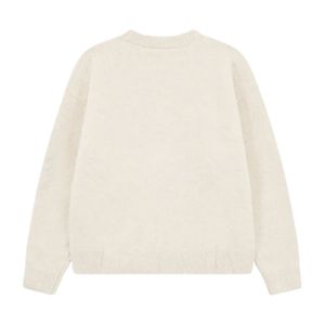 Pull en tricot beige, coton doux de qualité supérieure, confortable, élégant, coupe ajustée, pour un port décontracté toute la journée - Product Image 2
