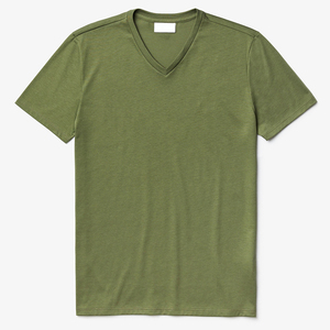 Camiseta Deportiva Básica Personalizada al por Mayor, con Estampado Digital, Cuello en V Profundo, Súper Suave, de Bambú, Ajustada, para Hombre - Product Image 5
