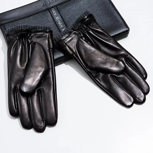 Guantes de Conducción para Hombre, de Piel de Cabra Suave, Transpirables, Ecológicos, con Pantalla Táctil, Dedos Completos, para Deportes al Aire Libre, Esquí de Invierno - Product Image 3