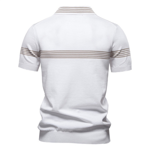 เสื้อเชิ้ตผู้ชายคุณภาพสูง ผ้าฝ้ายแท้ 100% แบบเรียบ สวมใส่สบาย ระบายอากาศได้ดี มีกระเป๋าเสื้อ แขนสั้น ทอแบบ Airflow Tech เหมาะสำหรับใส่ทุกวัน มีไซส์พลัส - Product Image 4