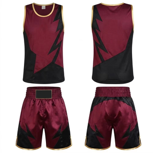 Ensemble short et débardeur unisexe d'arts martiaux mixtes, imprimé par sublimation, violet, bleu, noir, séchage rapide, respirant, polyester, uniforme de boxe - Product Image 3