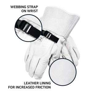 Gants de soudeur TIG en cuir de chèvre et croûte de cuir de vache de haute qualité, durabilité maximale, services OEM ODM disponibles, gants de sécurité - Product Image 3
