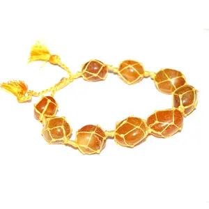 healing crystal bracelets jewelry | Yellow Onyx Tumbled Gemstone Bracelet : Yellow Onyx Bracelet Supplier
