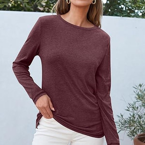 Women's Trendy Long Sleeve T Shirt Comfortable Lightweight Breathable Casual Streetwear Daily Wear Top for Women - Product Image 2