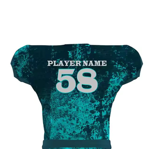 Ensemble de maillot et short de football américain unisexe avec impression par sublimation intégrale, tenue de sport athlétique en 2 pièces, uniformes de football américain - Product Image 5