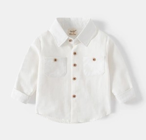 Chemise en tricot pour garçons, col rond, manches longues, 100% coton, motif rayé imprimé, séchage rapide et respirante, écologique, 180g - Product Image 4