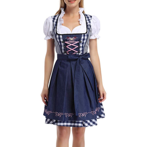 ชุดเดรส Dirndl รุ่นใหม่ล่าสุดสำหรับผู้หญิง ชุดเทศกาลอ็อกโทเบอร์เฟสต์แบบบาวาเรียน ชุดเดรส Dirndl สำหรับผู้หญิง ชุดเดรส Dirndl ทรงเอไลน์สั้นสำหรับผู้หญิง - Product Image 1