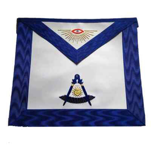 Delantal Morado Ecológico Past Master con Emblema de Corona Bordado y Cierre de Mariposa para Sombreros - Product Image 4