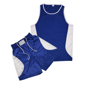 Traje de Boxeo para Hombre, Uniforme de Boxeo, Traje de Entrenamiento de Boxeo, Camiseta sin Mangas Azul y Blanca, Pantalones Cortos Transpirables, Ropa de Combate, Talla Adulto, Ropa Deportiva - Product Image 3