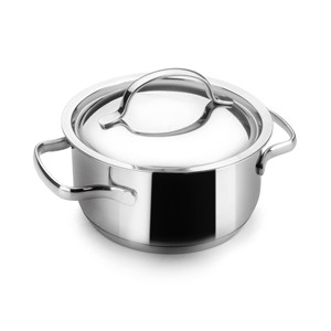 Pentola in acciaio inossidabile con coperchio da 2 litri per cucinare e bollire a fuoco lento - Product Image 1