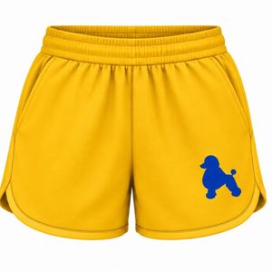 กางเกงขาสั้นออกกำลังกายสำหรับผู้หญิง Sigma Gamma Rho สีเหลือง น้ำหนักเบา สำหรับกีฬา กรีกโซโรริตี้ ยิม เทรนนิ่ง ชุดกีฬาแบบกำหนดเอง - Product Image 1