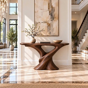 Console d'entrée artisanale étroite pour la décoration intérieure, meuble console en bois de style farmhouse, table console personnalisée - Product Image 1
