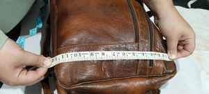 Sac d'affaires en cuir véritable, sac à bandoulière vintage pour ordinateur portable pour hommes - Product Image 6