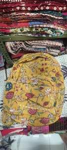 Printed Quilted Wash Cotton School <b>College</b> <b>Backpack</b> Bag Handmade Kids Travel Bag Jaipur Printed Cotton Bohemian Bag - Product Image 4
