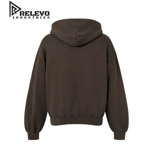 เสื้อฮู้ดซิปผู้ชายทรงโอเวอร์ไซส์ ยี่ห้อ Relevo Industries ผ้าฟลีซพิมพ์ลาย สวมใส่สบายๆ สำหรับฤดูใบไม้ผลิ ผลิตจากผ้าฝ้าย 100% ซักแล้วสำหรับใส่ที่แขนเสื้อ - Product Image 2