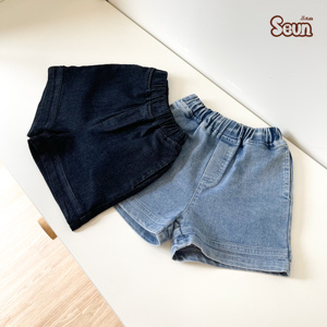Shorts en jean pour enfants, garçons et filles, noirs, coupe ample, style coréen, décontractés, été, jeans de haute qualité, vêtement vietnamien, confort toute la journée - Product Image 4