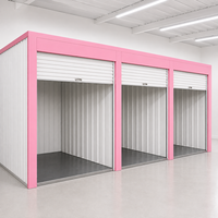 Système de stockage personnel en intérieur, portes à enroulement, unités de stockage modulaires en métal, entrepôt, unités de stockage personnelles, installations