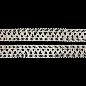 Ribete de encaje de rayón blanco de alta calidad – Elegante borde decorativo estrecho para costura, prendas de vestir, vestidos y manualidades DIY - Product Image 1
