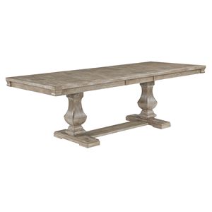 Tavolo da Pranzo in Legno Stile Tradizionale con Piano Estensibile, Finitura Grigio-Brunastro, Arredamento per Cucina - Product Image 3