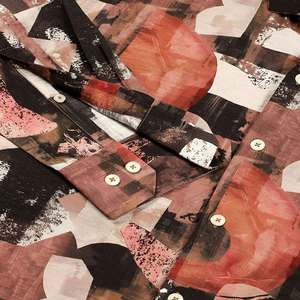 Camisas de manga larga antiarrugas de alta calidad para hombre 2024, estilo lavado con estampado Digital de calle a la moda para el verano de los adolescentes - Product Image 2