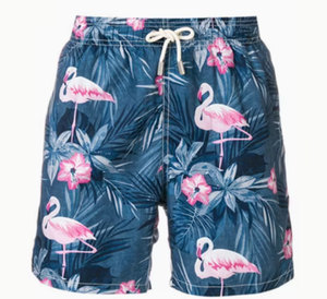 <b>Mens</b> Blue Printed Board Shorts Quick Dry Drawstring Casual Swim <b>Trunks</b> with Sublimation Design - Product Image 6