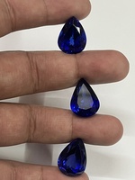Tanzanita Natural en Forma de Pera, Azul Real de Alta Calidad, Juego de Tres Piezas, 65.00 Quilates, Gema Suelta, Certificada por IGI, Corte Excelente