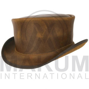 Sombrero de vaquero de cuero genuino personalizado para adultos, la mejor calidad, logotipo personalizado, diseño a color, sombrero de vaquero de cuero de vaca para invierno para adultos - Product Image 3