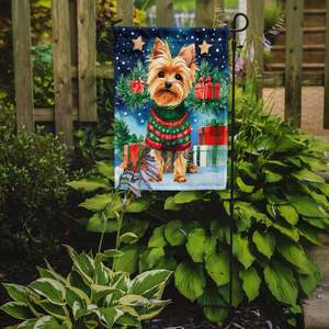 Yorkshire Terrier Yorkie Bandera de jardín de Navidad Buzón decorativo multicolor Bandera de patio Banner para ilustraciones de patio y camas de flores - Product Image 2