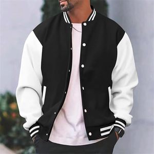 Athletic Inspired Design Men's Vintage Varsity <b>Letterman</b> <b>Jacket</b> with Classic Snap Closure Custom Embroidery - Product Image 4