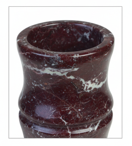 Vase à fleurs en onyx rouge foncé, fait main, en marbre naturel, décoration minérale polie, accent d'art pour la maison, cadeau de luxe - Product Image 3