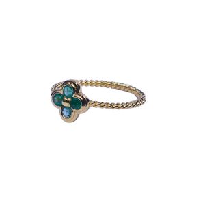 Wedding Wear 925 Sterling <b>Silver</b> Gold Plated Jewelry <b>Emerald</b> Gemstone Women Wear Classic <b>Ring</b> - Product Image 2