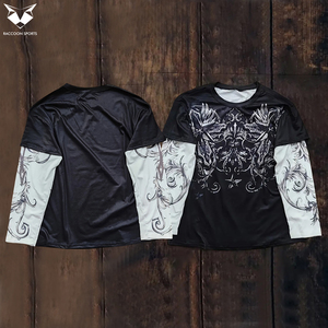 เสื้อยืดแขนยาวสองชั้น สีดำขาว ขายดีที่สุด คุณภาพดีเยี่ยมจากซัพพลายเออร์ชั้นนำ เนื้อผ้านุ่มสุดๆ สินค้ามาใหม่ - Product Image 5