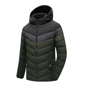 Adjustable Waist Puffer Jacket OEM Custom Loose Stand Collar <b>Thick</b> <b>Winter</b> Puffer <b>Coat</b> for Men - Product Image 1