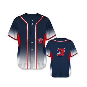 Personalized Sports <b>Baseball</b> Jersey New Fashion 100% Polyester Breathable Material Short Sleeve Oem Design V Neck Jerseys - Product Image 2
