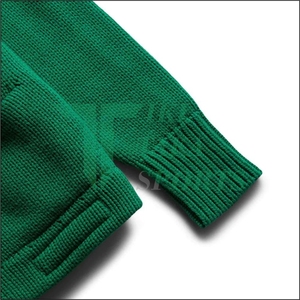Cárdigan de Punto para Hombre, Cuello en V, Manga Larga, Decoración de Encaje, Patrón de Patchwork, Material de Lana/Nailon, Antipilling, Transpirable - Product Image 5