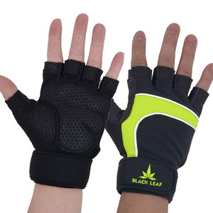 Gants de musculation professionnels mi-doigts en néoprène avec fermeture à lacets pour la gym et l'entraînement – Vente en gros - Product Image 1