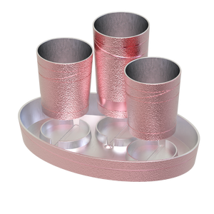 Ensemble de présentoirs d'orchidées de luxe-NF108SSM-E support à 3 tubes + plateau ovale pour orchidées de 3.5 ", idéal pour les mariages et la décoration au détail - Product Image 1