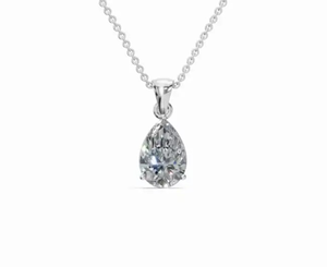 Colgante Solitario de Diamante Cultivado en Laboratorio Forever Pear Dreams de 0.500 Quilates, 1 Pieza, Corte Pera, Oro Amarillo, Rosa o Blanco de 9K, 14K o 18K - Product Image 5
