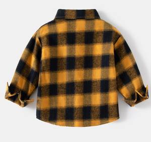 Camisa Casual de Primavera para Niños Adolescentes, a Cuadros, de Manga Larga, 100% Algodón, Transpirable y de Secado Rápido - Product Image 6