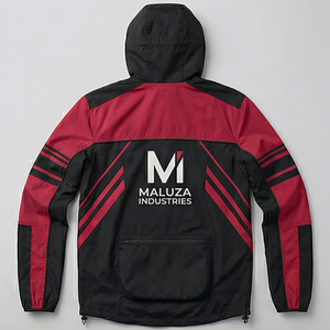 เสื้อแจ็คเก็ตมีฮู้ดแบบกันลม MALUZA INDUSTRIES ผ้าริปสตอปกันน้ำอย่างดี สไตล์สตรีทแวร์ ผลิตจากโพลีเอสเตอร์ 100% สำหรับใช้งานทั่วไป - Product Image 3
