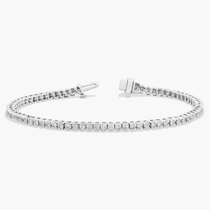 Women Moissanite Diamond Chain Link Bracelet 925 Sterling Silver Elegant Fashion Jewelry Gift - Product Image 1