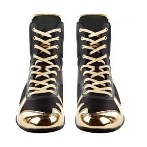 Chaussures de boxe avec logo personnalisé, empeigne en mesh respirant, semelle flexible, chaussures de sport confortables pour l'entraînement - Product Image 1