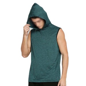 <b>Men's</b> Sleeveless Hooded Tank Top Solid Color Knitted Breathable Regular Fit Summer Casual Wear - Product Image 5