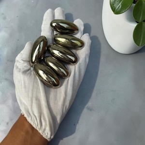 Pyrite Premium Shiva Lingam Faite à la Main, Cristal de Guérison Ovale Feng Shui pour l'Attraction de la Richesse, la Méditation et les Cadeaux d'Affaires - Product Image 3