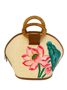 กระเป๋าถือผักตบชวาคุณภาพสูงสำหรับฤดูร้อนช้อปปิ้งชายหาดงานหัตถกรรมสองสไตล์ - Product Image 5