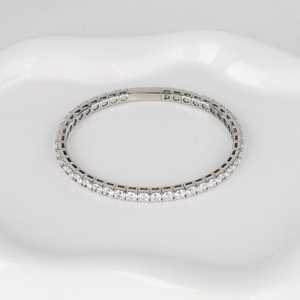 Pulsera de tenis de moissanita con corte brillante redondo para mujer, de plata de ley 925, joyería fina, regalo de boda para novias - Product Image 2