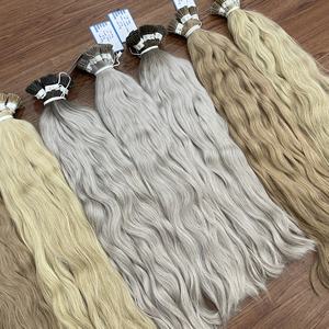 Extensiones de cabello humano virgen vietnamita con punta de queratina, color liso natural, precio de mayoreo de fábrica, listas para enviar. - Product Image 4