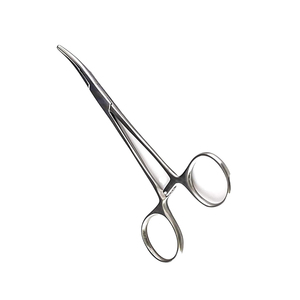Pinces hémostatiques droites et courbées en acier inoxydable de 5 pouces avec poignée verrouillable pour la chirurgie médicale (vente en gros) - Product Image 1
