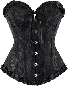 Corset Gothique en Satin pour Femme, Lingerie Bustier Vintage Victorien, Corset Bustier Sexy en Satin pour Femme, Style Gothique Élégant pour la Taille - Product Image 4
